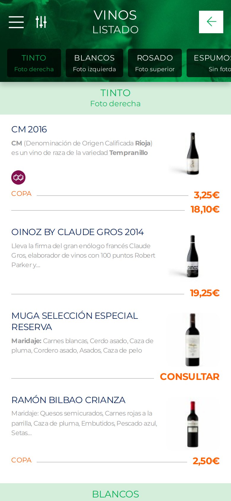 La bodega entera: todas las secciones de vino